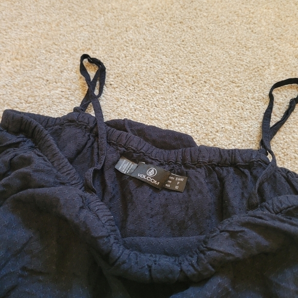 Volcom Women's Viscose Black Tiered Mini Dress Size Small - Picture 4 of 7